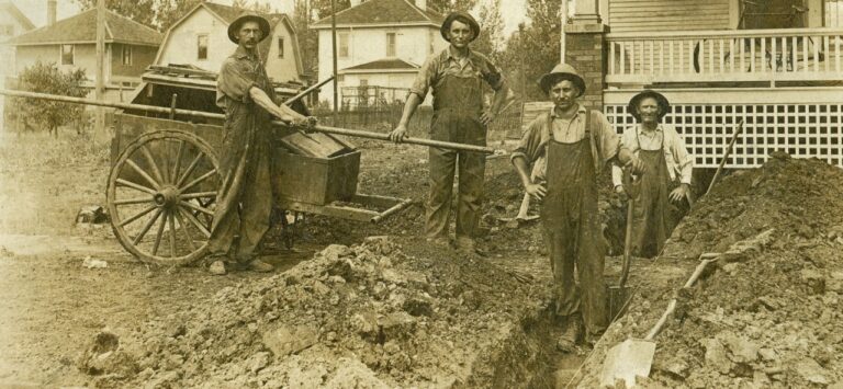 Occupational Plumber Ditch Digger 1910s